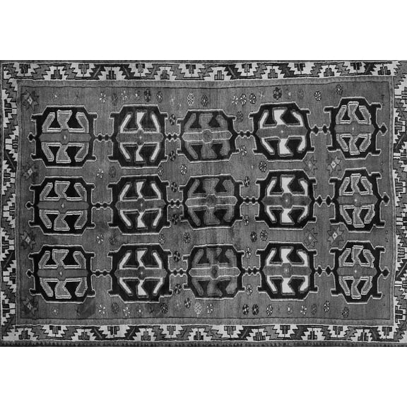 Ahgly Company Indoor Rectangle Persian Gray Traditional Area Rugs, 5' x 7'