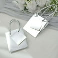 thumbnail image 2 of Efavormart 12 Pack | 5" Shiny Metallic Silver Foil Paper Gift Bags With Handles, Small Party Favor Goodie Bags, 2 of 5