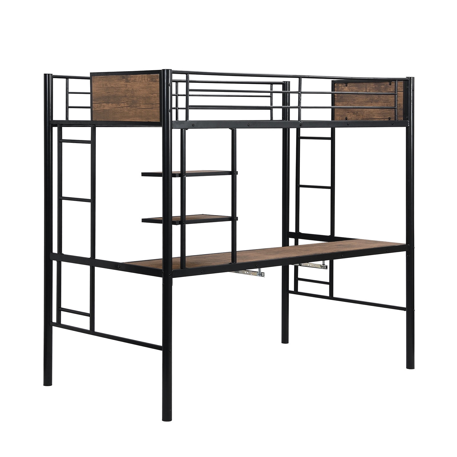 Kiapeise Full Size Metal Loft Bed With Modern Industrial Fashion Design Com Kiapeise Full Size Metal Loft Bed With, Loft King Bed Frame