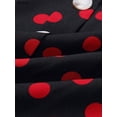 thumbnail image 7 of Spencer Women's Spaghetti Strap Dress Boho Tie Front Button Down Polka Dot Backless Swing Midi Bench Dress "Red,M", 7 of 7