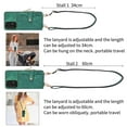 thumbnail image 4 of for Samsung Galaxy A32 5G Wallet Case, Crossbody Phone Purse with Card Holder for Women, Zipper PU Leather Carrying Cover Gift with Shoulder Strap Kickstand Anti-drop for A32 5G - Green, 4 of 11