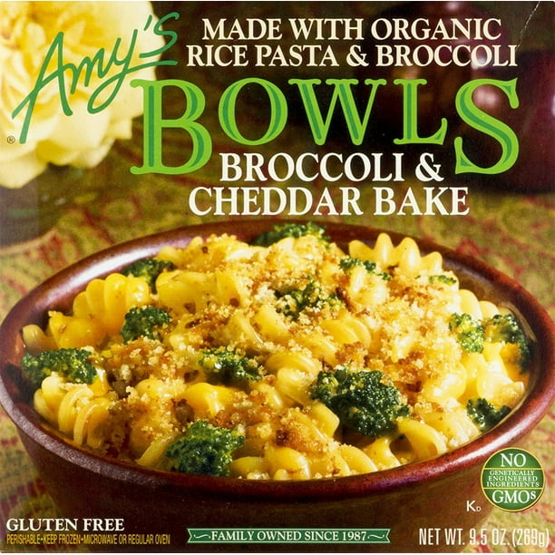 Amy's Frozen Bowls, Broccoli & Cheddar Bake, Non GMO, 9.5Ounce