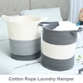 thumbnail image 2 of Cotton Rope Laundry Hamper Woven Collapsible Laundry Basket, 2 of 9