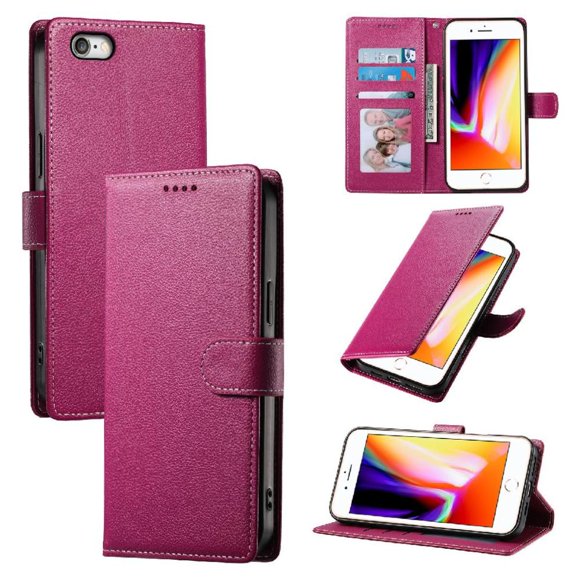 Funda para FOXDOCK iPhone 7/8– Cuero Premium, 3 ranuras para tarjetas, Protección contra impactos