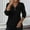 Black, variant on NMMUED Women's Sweatshirt Quarter Zip Pullover Women Collared Sweatshirt Womens Sweatshirts No Hood 1/4 Zip Pullover Women Sweatshirts for Women Loose Fit Womens 1/4 Zip Pullover Black L