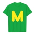 thumbnail image 4 of Zhuashum Hauts Filles 8-9 Ans Manches Courtes Col Rond T-Shirts Graphique Lettre Quotidien Tee Printemps Été Rétro Vert, 4 of 4