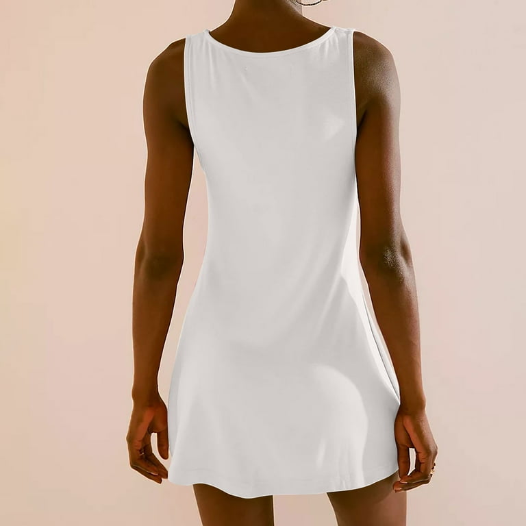 white christmas dresses The Exercise Dress with Built-In Shorts - Black main image 1