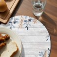 thumbnail image 3 of Orange Blue Starfish Coastal Round 15 Inch Placemats Set of 4, Summer Beach Eucalyptus Retro HeatResistant Non Slip Place Mats for Dining Table, Wipeable Braided Kitchen Table Mats for Housewarming, 3 of 9
