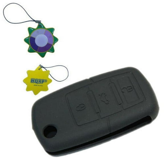 HQRP Black Folding Flip Key Case FOB Shell Remote Protective Cover compatible with Volkswagen VW Jetta GL GLX 2006 2007 06 07   HQRP UV Meter