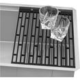 thumbnail image 7 of Ruvati Silicone Coated Foldable Drying Rack for Workstation Sinks Dish Mat Trivet Window Pane Design - RVA1397, 7 of 7