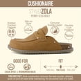 thumbnail image 4 of Cushionaire Zola Suede Clogs for Women | Genuine Suede Slip on Penny Loafer Clogs with Cork Footbed | Classic Closed Toe Mule Design for Everyday Casual Wear, 4 of 17
