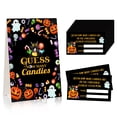 thumbnail image 2 of JULMELON 36 Pieces Halloween Scratch Paper Crafts Kit Bulk Of Halloween Pumpkins Magic Rainbow Scratch Art For Kids DIY Party Ornaments Halloween Decor With 12 Wooden Sticks And 36 Colorful Ribbons 2 of 12