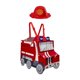 thumbnail image 1 of Traje divertido para niños con sombrero, disfraz de Halloween para juegos de rol. Camión de bomberos, 1 of 8