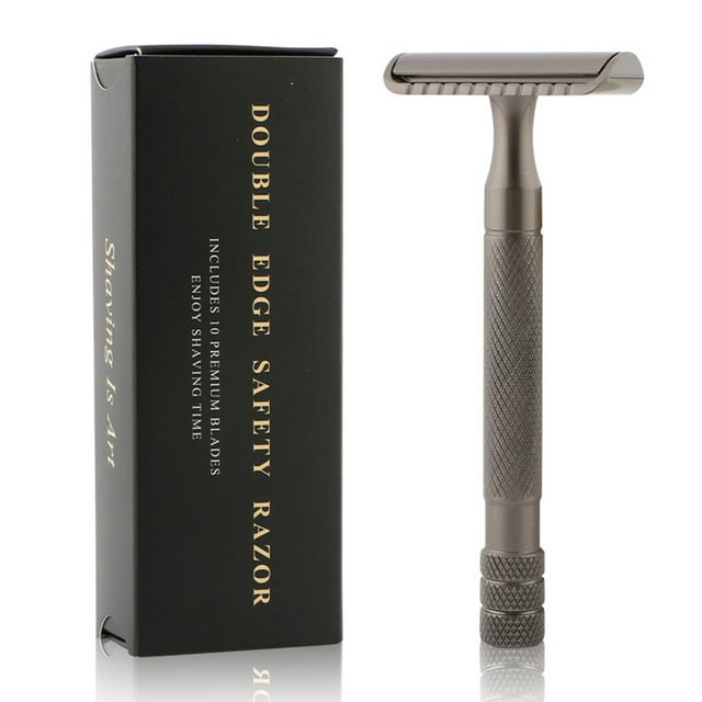 Men Manual Shaver Safety Manual Razor Shaving Razor with 5PCS Replacement Heads