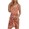 thumbnail image 2 of Ovzne Robes pour Femmes 2025 Robe d'Été Printemps et Été Vacances Bouton Col en V Robe à Bretelles Robe Femmes Liquidation, 2 of 7
