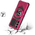 thumbnail image 4 of For Motorola Moto G Power 5G (2025) Case, Hybrid Dual Layer with 360° Rotate Magnetic Ring Stand Holder Kickstand TPU Rugged PC Shockproof Phone Cover (Hot Pink), 4 of 9