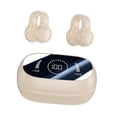 thumbnail image 1 of Auriculares abiertos Hugo con clip y estuche de carga para deportes y entrenamiento Beige, 1 of 10