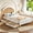White & Natural, variant on Bellemave Twin Size Wood Bed Frame with 2 Storage Drawers, Modern Platform Bed with Round Headboard and Sturdy Wooden Slats Support, No Box Spring Required(White & Natural)