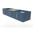 thumbnail image 3 of Alpine 72" Blue Wood Floating Vanity Base/Brushed Nickel Handles, 3 of 6