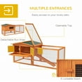 thumbnail image 4 of PawHut Rabbit Hutch 2-Story Bunny Cage Small Animal House with Tray, Run, 4 of 10