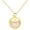 White, variant on Faith Mustard Seed Stainless Steel Pendant Necklace for Women, Golden Tone Round Charm Necklace with Red, White, Green Stone Sand, Inspirational Jewelry Gift,