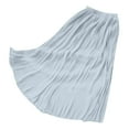 thumbnail image 2 of Falda larga metálica brillante para mujer: falda de tul ligera, sedosa y fluida para las vacaciones de verano en la playa, tallas S-XL, 2 of 5
