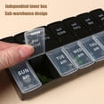 thumbnail image 4 of Pill Organizer with Letters Double Rows 14 Grids Independent Lid Sealing 7 Days Weekly Tablet Box Home Supply, 4 of 7