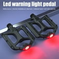 thumbnail image 6 of 1 Pair Mountain Bike Pedals Aluminum Alloy Bike Pedals with Lights Anti Slip DU Bearing Wide Flat Pedals for Road Mountain Bike, 6 of 8