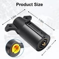 thumbnail image 3 of 7 Way Trailer Plug (2 Pack), 12V 7 Pin Trailer Wiring Replacement Plug, 7 Point Round RV-Style Trailer Light Connector Towing Wiring Harness Connector for RV, Boat, and Trailers,Black, 3 of 11