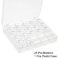 thumbnail image 4 of Unique Bargains Plastic Bobbins Embroidery Bobbins with Case for Sewing Machine Clear, 25 Pack, 4 of 7
