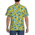 thumbnail image 3 of Bixox Men's Lemon Printed Short Sleeve Skinny Athletic T-Shirt, 3 of 6
