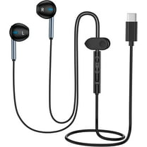 Earbuds USB C Headphone for Samsung Galaxy A17 A16 5G A15 A35 S25 Ultra S24 FE S23 S22 S21 S20 Type C Earphones with Mic Volume Control Wired Earbud USB C for iPhone 17 16 15 Pro Max 16e