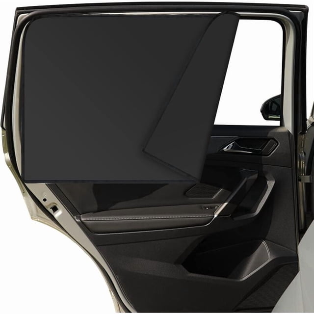 2 Pcs Car Sun Shade for Baby, Magnetic Car Curtains Sun Protection Window Curtains, Rear Seat Side Window Sunshade for Car Block UV Rays (Black)