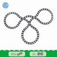 thumbnail image 1 of Train Track Set Big Building Blocks City Traffic Track Accessories Compatible With DuploEGG DIY Bricks Toys For Children Gift 43PCS, 1 of 6