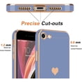 thumbnail image 2 of HAHDAXIA Phone Case for iPhone SE 2022 [3rd gen], SE 2020 [2nd gen], iPhone 7 Case, iPhone 8 for Women Girl Cute Love-Heart Luxury Bling Soft Back Cover Camera Protection Silicone Shockproof,, 2 of 6