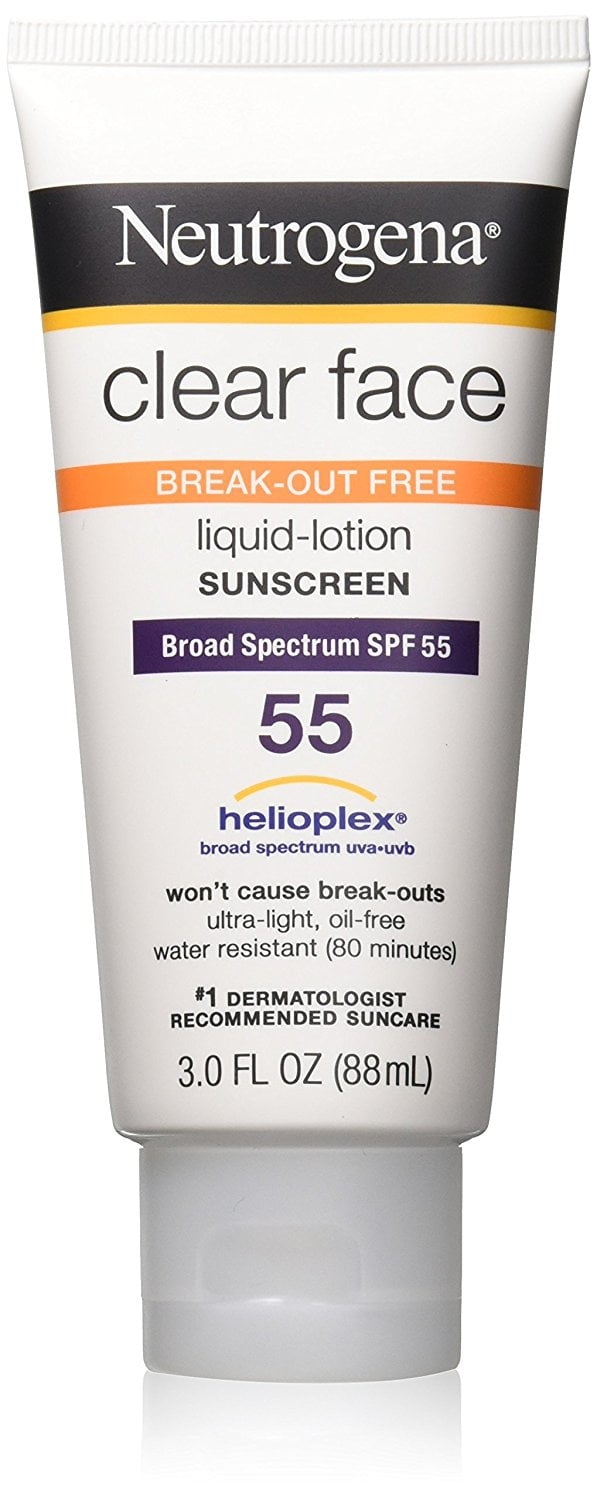 Neutrogena Clear Face BreakOut Free LiquidLotion Sunscreen SPF 55 3