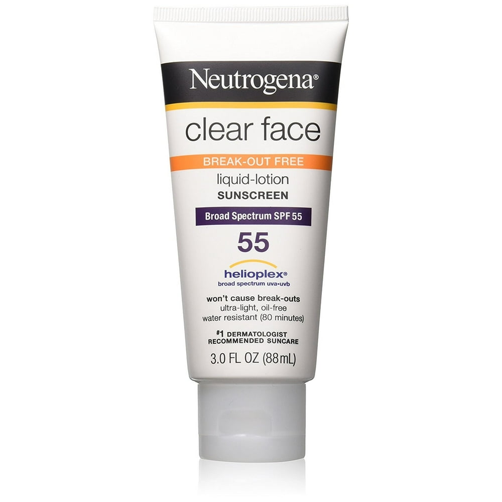 Neutrogena Clear Face BreakOut Free LiquidLotion Sunscreen SPF 55 3