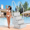 thumbnail image 4 of Zimtown 4-Step Above Ground Pool Ladder, Gray Plastic Entry Steps for Easy Pool Access, 4 of 6