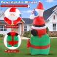 thumbnail image 5 of 6 FT Christmas Inflatables Outdoor Decorations Santa Claus with Big Toy Gift Box, Blow-Up Yard Christmas Decor with LED Lights Display for Holiday/Christmas/Party/Yard/Garden, 5 of 12