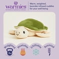 thumbnail image 3 of warmies Junior 9” Turtle Stuffed Animal, Microwavable Heated Plushies and Weighted Soft Plush Toys, 3 of 7