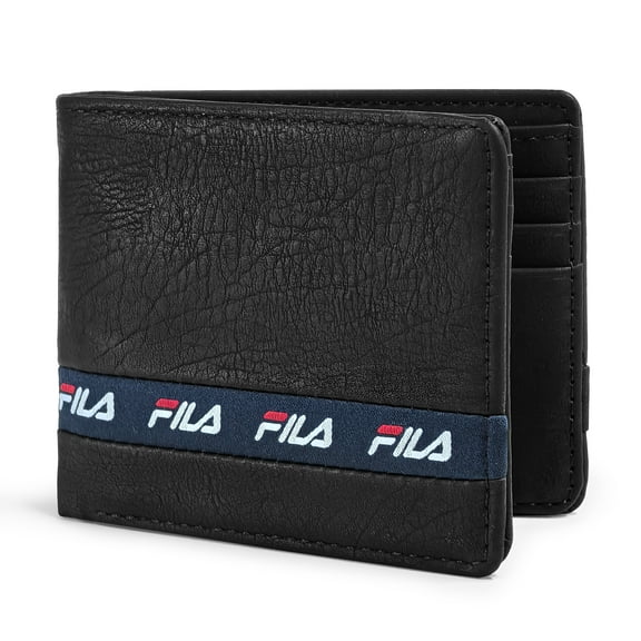 Fila Valentine's Day Men’s Leather Minimalist Bifold Wallet, Front Pocket RFID, Gifts for Men