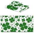 thumbnail image 2 of Coolnut 3-Piece St. Patrick's Day Clover Towel Set, Absorbent Soft Bathroom Decorative Towel Set with Bath Towel, Hand Towel & Washcloth Washcloth Gift, 2 of 7