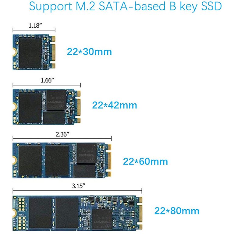 M.2 to SATA Adapter Card SATA-based B Key NGFF SSD to 2.5 Inch SATA III  6Gbps SSD Case Adapter