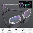 thumbnail image 5 of KOOSUFA Rimless Titanium Reading Glasses +3.50 Super Lightweight Eyeglasses Readers Frameless Eyewear for Men Women Black, 5 of 7