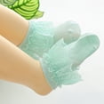 thumbnail image 3 of xiaxaixu Baby Girls Lace Ruffle Socks Elastic Kids Crew Socks Breathable Princess Walking Socks for Toddler Infant, 3 of 5