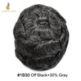 thumbnail image 2 of Lyrical Hair Toupee for Men Fine Mono Mens Toupee Human Hair Replacement Systems Monofilament with NPU Hairpiece for Man Black Brown Blonde Gray Hair Wig Unit, 2 of 7