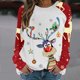 thumbnail image 1 of Puntoco Camisas para mujer Blusa regular estampada con cuello redondo y manga larga con estampado navideño Puntoco Puntoco-1064, 1 of 5