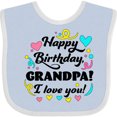 thumbnail image 3 of Inktastic Happy Birthday, Grandpa I Love You Boys or Girls Baby Bib, 3 of 4