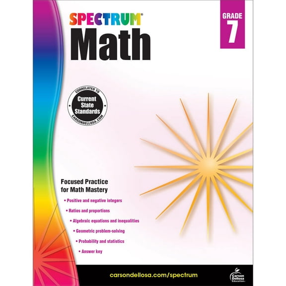 Pre-Owned Spectrum Math Workbook, Grade 7: Volume 8 (Paperback) 1483808750 9781483808758