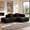 Carbon Black, variant on Meeyar 90" Frameless Modular Sectional Sofa with L Shaped Chaise, Cloud Couch for Living Room, No Assembly Carbon Black